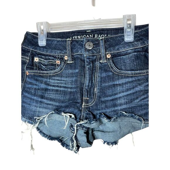 American Eagle Stretch Jean Shorts Size 2 - Picture 2 of 8
